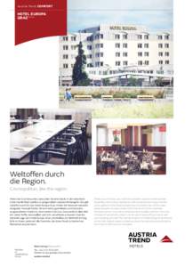 Austria Trend comfort  hotel europa GRAZ ****  Weltoffen durch