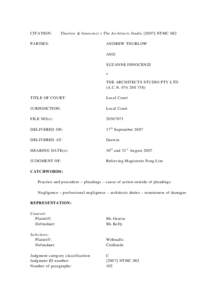 Duty of care / Pleading / Professional negligence in English Law / Wisconsin Circuit Court / Chauffeurs /  Teamsters /  and Helpers Local No. 391 v. Terry / Law / Tort law / Negligence