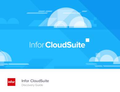 Infor CloudSuite  Infor CloudSuite TM  Infor CloudSuite