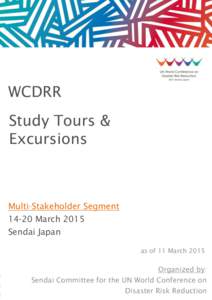 表紙（ダミー） 1 WCDRR Study Tours & Excursions