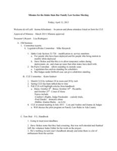 FAM Section Meeting Minutes - April[removed]