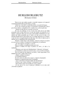 Microsoft Word - Hermanos Grimm - Hurleburlebutz.doc