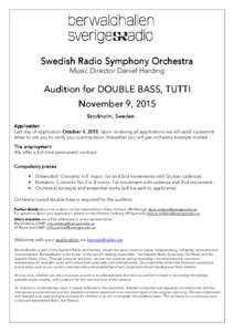 Daniel Harding / Classical music / Swedish Radio Symphony Orchestra / Berwaldhallen / Swedish Radio Choir