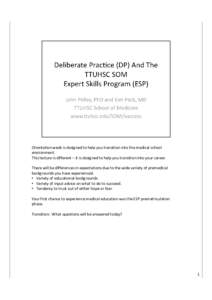 DP and Expert Skills Program