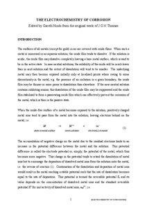 THE ELECTROCHEMISTRY OF CORROSION Edited by Gareth Hinds from the original work of J G N Thomas