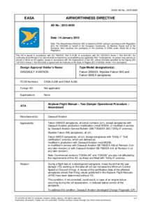 EASA AD No.: [removed]EASA AIRWORTHINESS DIRECTIVE AD No.: [removed]