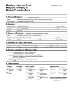 Microsoft Word - PART 2 Flower Shopping Ctr MIHP Form[removed]docx