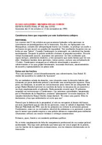 El CASO APOQUINDO. MATANZA EN LAS CONDES REVISTA PUNTO FINAL Nº 302 Año XXVIII Quincena del 31 de octubre al 13 de noviembre de 1993