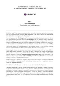 Groupe BPCE / Autorité des marchés financiers / Prospectus