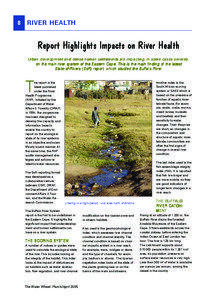 8 RIVER HEALTH  Report Highlights Impacts on River Health