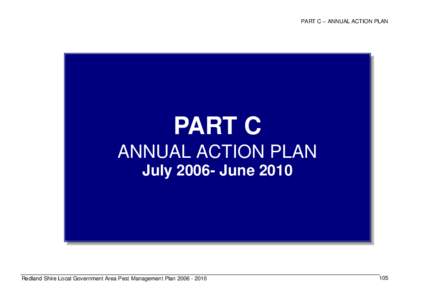 PART C – ANNUAL ACTION PLAN  PART C ANNUAL ACTION PLAN JulyJune 2010