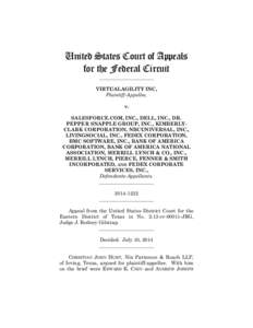United States Court of Appeals for the Federal Circuit ______________________ VIRTUALAGILITY INC, Plaintiff-Appellee,