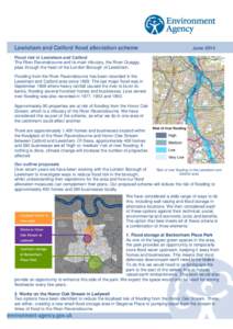 Lewisham and Catford flood alleviation scheme  June 2014 Flood risk in Lewisham and Catford The River Ravensbourne and its main tributary, the River Quaggy,