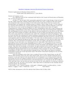 Southern Campaign American Revolution Pension Statements Pension Application of Thomas Gibson S39573 Transcribed and annotated by C. Leon Harris District of Virginia, to wit: At a superior Court of law continued and held