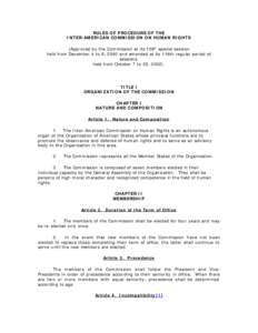 Inter-American Commission on Human Rights / Organization of American States / Article One of the United States Constitution / Part Two of the Fundamental Statue of the Kingdom of Albania / Constitution of the Federated States of Micronesia / Law / International relations / Politics