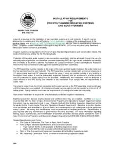 Installation Requirements for Privately Owned Irrigation Systems (Adobe PDF)
