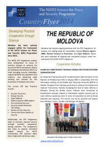 CountryFlyer 2014 Developing Practical Cooperation through Science Moldova has been actively engaged within the framework