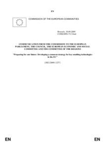 EN  COMMISSION OF THE EUROPEAN COMMUNITIES Brussels, [removed]COM[removed]final