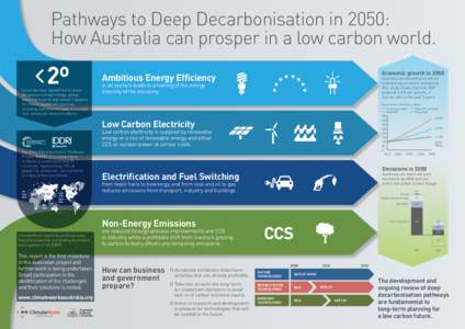 Pathways to Deep Decarbonisation in 2050: How Australia can prosper in a low carbon world. Economic growth to 2050 Ambitious Energy Efficiency Countries have agreed that to avoid