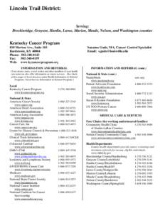 Healthcare reform in the United States / Presidency of Lyndon B. Johnson / Geography of the United States / Louisville metropolitan area / LaRue County /  Kentucky / Fecal occult blood / Elizabethtown /  Kentucky / Louisville /  Kentucky / Medicare / Kentucky / Elizabethtown metropolitan area / Federal assistance in the United States