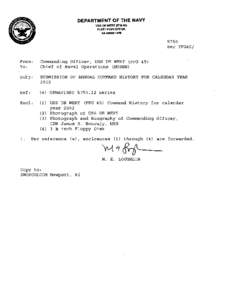 DEPARTMENT OF THE NAVY USS DE WERT (FFG 45) FLEET POST OFFICE M[removed]