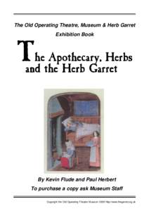 The Old Operating Theatre, Museum & Herb Garret Exhibition Book TandhetheApothecary, Herbs Herb Garret