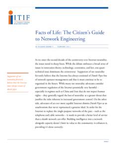 Facts of Life: The Citizen’s Guide to Network Engineering BY RICHARD BENNETT |