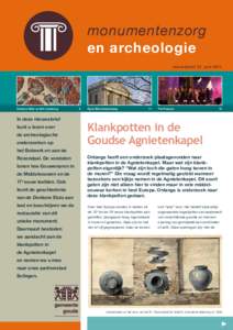 monumentenzorg en archeologie nieuwsbrief 37, juni 2011 Donkere Sluis en Sint-Jansbrug