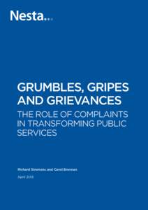 1	  Grumbles, gripes and grievances 