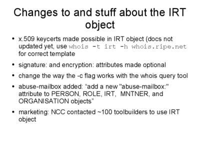 138 / 6 / Numbers / Computing / Whois / Object