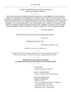 Genetics / Title 35 of the United States Code / Diamond v. Diehr / DNA / Bilski v. Kappos / Civil law / State Street Bank v. Signature Financial Group / United States patent law / Law / Case law