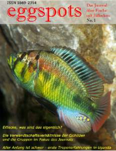 eggspots Das Journal Äber Fische mit Eiflecken NummerAuflage)- DatumSeitenHerausgeber