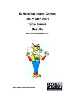 IX NatWest Island Games Isle of Man 2001 Table Tennis