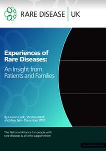 Experiences of Rare Diseases: An Insight from Patients and Families  By Lauren Limb, Stephen Nutt