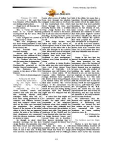 Frances, Kentucky: Days Gone By  Newspaper Abstracts February 13, 1908 Dycusburg – Mr. and Mrs. C.A. Brasher, of New Madrid, Mo.