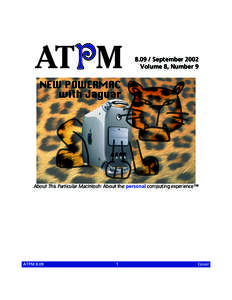 Cover  ATPM[removed]September 2002 Volume 8, Number 9