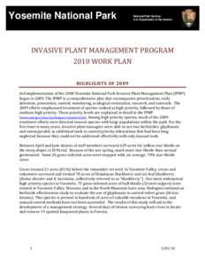 2009 Invasive Plant Work Plan