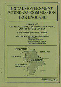 LOCAL GOVERNMENT BOUNDARY COMMISSION FOR ENGLAND