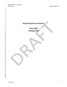 Delta Protection Commission Vision 2020 Draft Strategic Plan  1