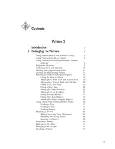 Contents Volume 2 Introduction 1 Enlarging the Patterns Using Patterns from Ladies’ Garment Cutting Using Patterns from Harper’s Bazar