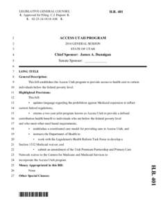 LEGISLATIVE GENERAL COUNSEL 6 Approved for Filing: C.J. Dupont[removed]:18 AM 6 H.B. 401