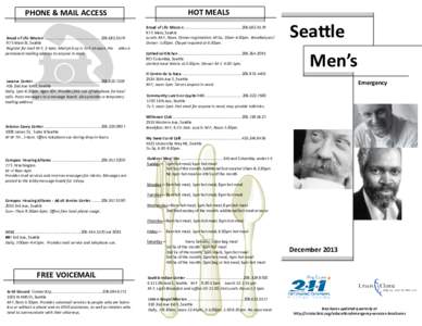 Brochures - EMM - Emergency Services for Men