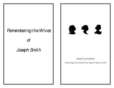 Remembering the Wives of Joseph Smith