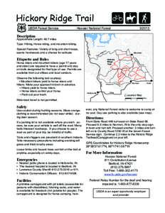 Hickory Ridge Trail USDA Forest Service Hoosier National Forest[removed]