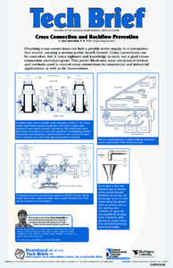 PUBLISHED BY THE NATIONAL ENVIRONMENTAL SERVICES CENTER  Cross Connection and Backflow Prevention By Zane Satterfield, P. E., NESC Engineering Scientist  Plumbing cross connections can link a potable water supply to a co