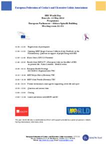 European Federation of Crohn’s and Ulcerative Colitis Associations      IBD World Day Brussels, 15 May 2012