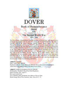 DOVER Book of Rememberance Dover
