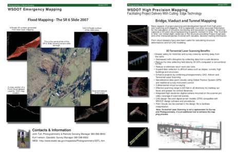 January[removed]Photogrammetry & Remote Sensing WSDOT Emergency Mapping