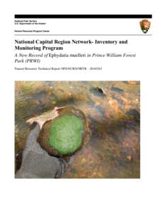 National Park Service U.S. Department of the Interior Natural Resource Program Center  National Capital Region Network- Inventory and