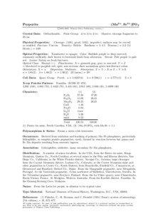 Matter / Lithiophilite / Pegmatite / Phosphate minerals / Crystallography / Chemistry